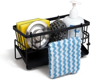 Suporte Organizador de Esponja para Pia – Aço Carbono com Bandeja...
