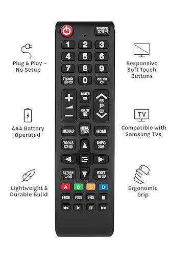 Image of Universal Remote Control for All Samsang TV Remote Compatible All Samsung LCD LED HDTV 3D Smart TVs Models (for Samsung TV Remote)