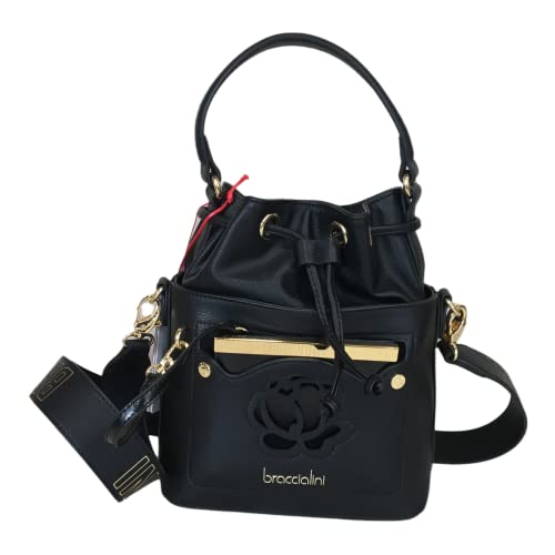  BRACCIALINI Borsa Secchiello da spalla Astuccio frontale estraibile ROSA B16492