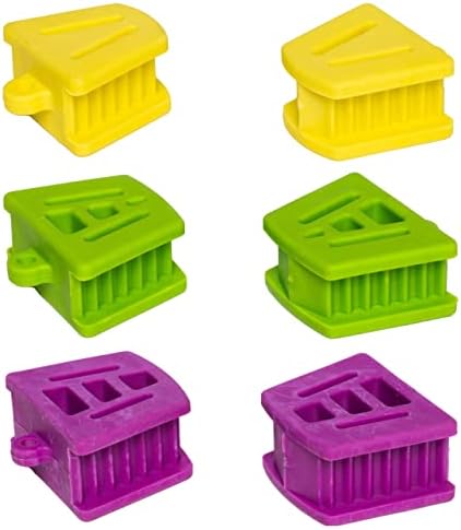 Dental Bite Blocks All Sizes - Autoclave Dental Silicone Mouth Props for Adults and Kids - 2 of Each Large, Medium, and Small Mouth Prop Bite Block Dental (Bag of 6) by PlastCare USA