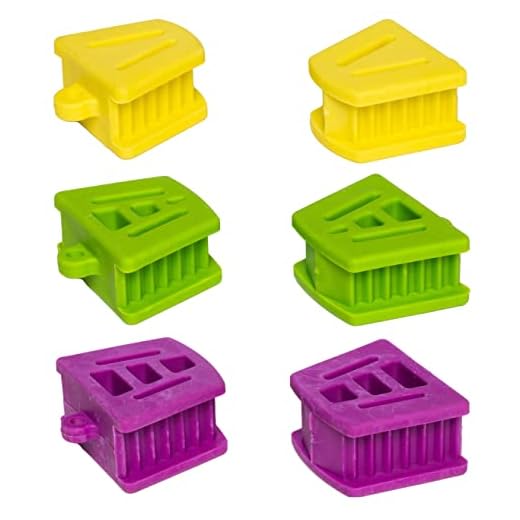 Assorted Autoclave Mouth Props Dental Silicone Bite Blocks, Bag of 6