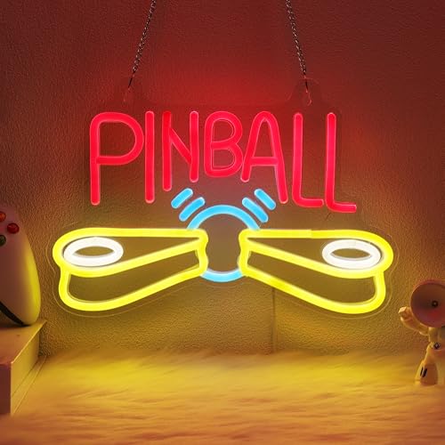 Pinball Neon Sign, Arcade Neon Sign, Game Room Wall Decorative