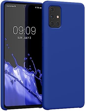 kwmobile Case Compatible with Samsung Galaxy A71 Case - TPU Silicone Phone Cover with Soft Finish - Blue Reef