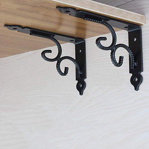 Support d'étagère triangulaire en métal x4 pour fixation murale à angle droit - 5
