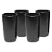 Artland 17 oz Midnight Black Highball Glasses, Set of 4