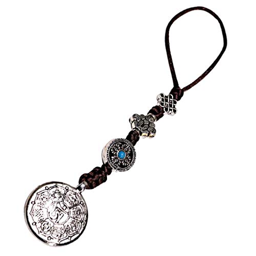 Preisvergleich Produktbild sharprepublic Tibetan Shamans Buddhismus Kupfer Spiegel Amulett Anhänger Halskette Auto Hängend M