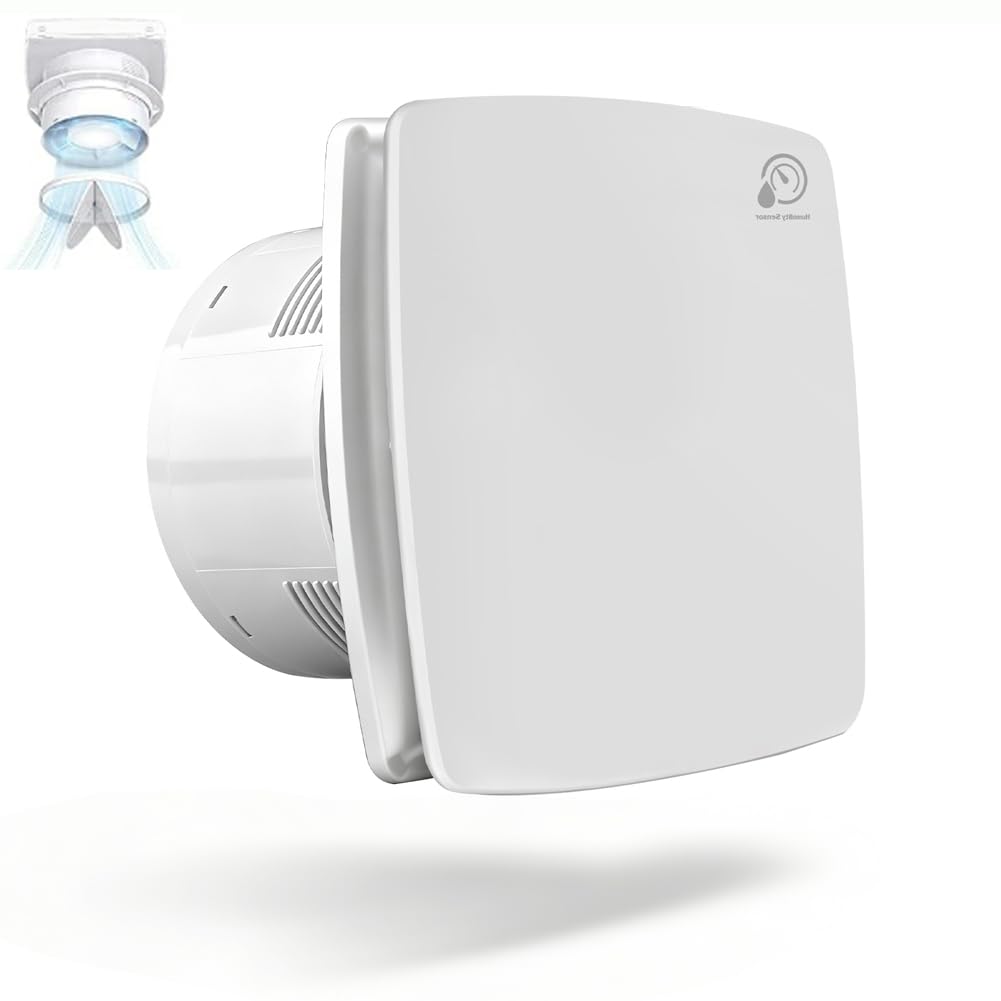 150mm Silent Bathroom Extractor Fan with Humidistat and Timer Overrun Delay