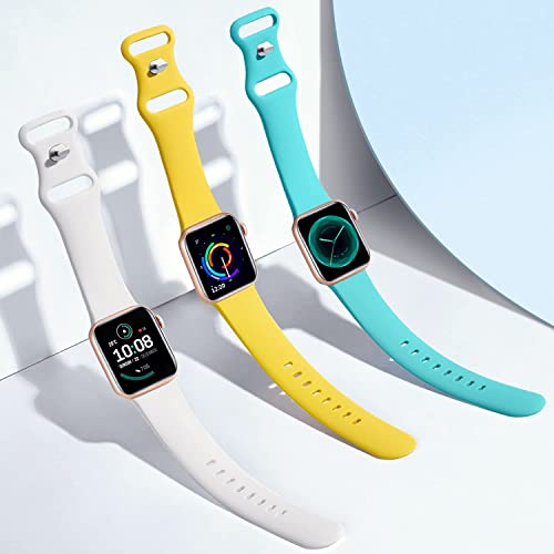 Image of MINX Smart Watch Strap Compatible for Apple Watch Band 38mm / 40mm / 41mm / 42mm / 44mm / 45mm / 49mm Series 8 /7 / 6 /5 / 4 /3 / 2 /1 SE Soft Silicone (Combo Packs)