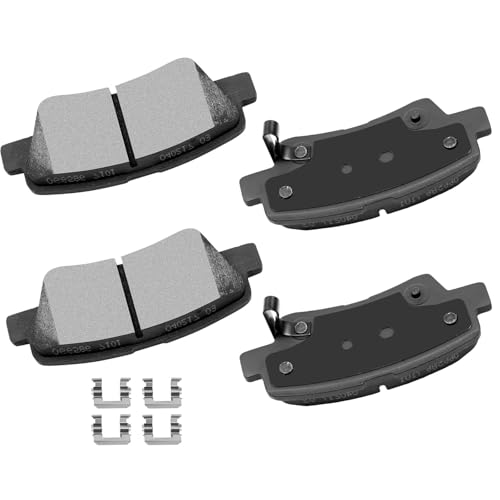 Image of cciyu D1445 D924 Brake Pads w /Hardware Front Rear Disc Brake Pad Set | Fit For Hyundai For Azera 2010-2011,For Sonata 2009-2010,For Kia For Amanti 2007-2009,For Soul 2010-2013