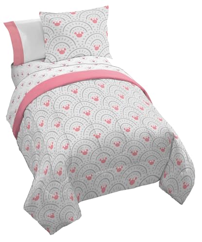 Disney Parure de lit 7 pièces avec couette et taies d'oreiller Motif Minnie Mouse Rose Mandala