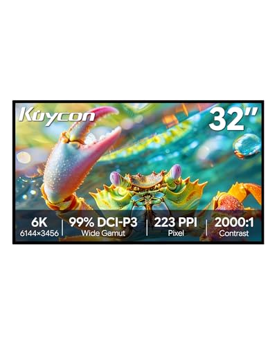 Image of G32P 32'' UHD 6K (6144 x 3456) Glossy Monitor, IPS Panel, 10-Bit Color, 99% sRGB, 99% DCI-P3, 223PPI, HDR, 60Hz, 2000:1 Contrast, Low Blue Light, Eye Care (Honeycomb - Without Stand x2)