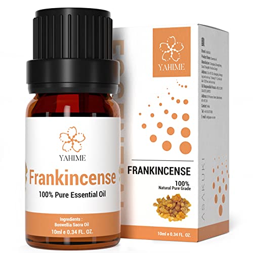 ASAKUKI Frankincense Essential Oil, Premium Quality Fragrance Oil for Diffusers, Candle Making, Skin Care, 10ml