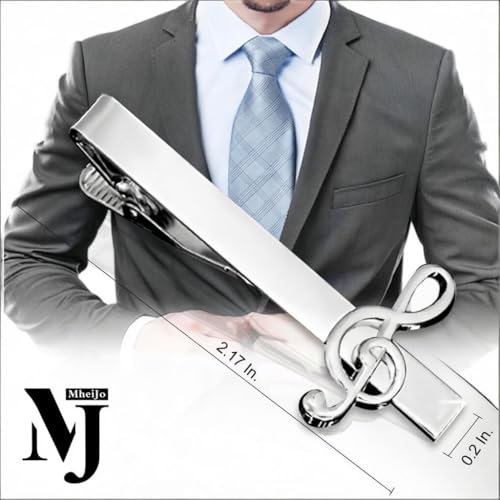 Image of Tie Clips for Men, Tie Clip, Tie Bar, Tie Bars for Men, Silver Tie Tack Pins Unique, Mens Lapel Pins for Suits Shirts, Neck Tie Clasps for Women Boys Dad Father, Jewelry Accessories Gifts for Holiday