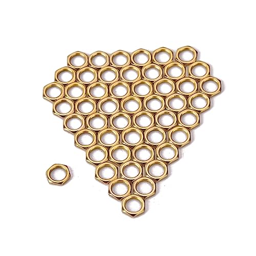 SUPVOX 50 Pcs Electric Guitar Nut Zinc Alloy Nut Diameter for Guitar Bass Socket Jack