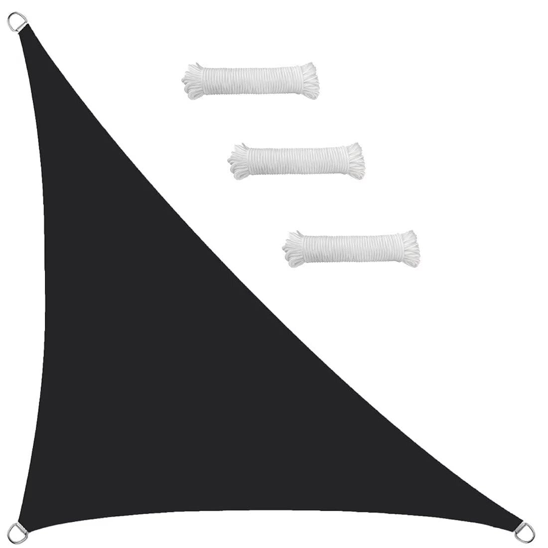 Voile d'ombrage imperméable 5x5x7 m - Auvent de jardin noir anti-UV pour terrasse et balcon