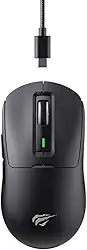 Mouse Gamer Havit MS969SE Black, Tri-Mode, Bluetooth 5.1, Sem Fio 2.4GHz, Cabo USB, 6 Botões, Design Leve, Chip Nível Gamer, Até 8000 DPI, Preto