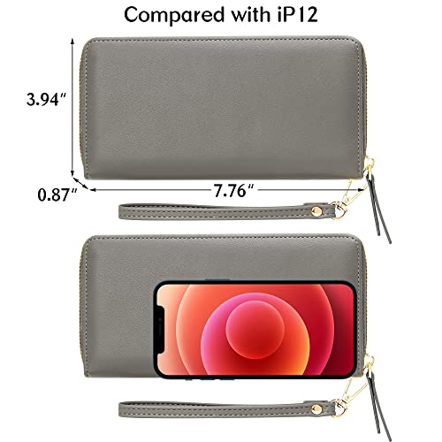 Image of GEEAD Custom Design Wristlet Wallets for Women PU Leather RFID Blocking Wallet