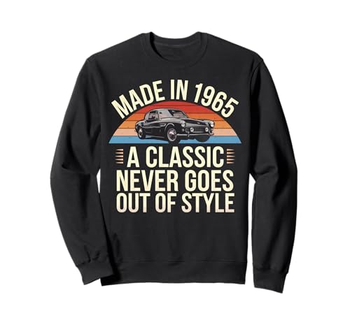 Hecho en 1965 Coche Clásico Retro 60 Cumpleaños Vintage Sudadera