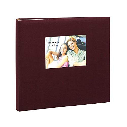 tresice france Album Photo à feuillets adhésifs Square - 60 Pages - L 33 x l 34 cm - Rouge foncé