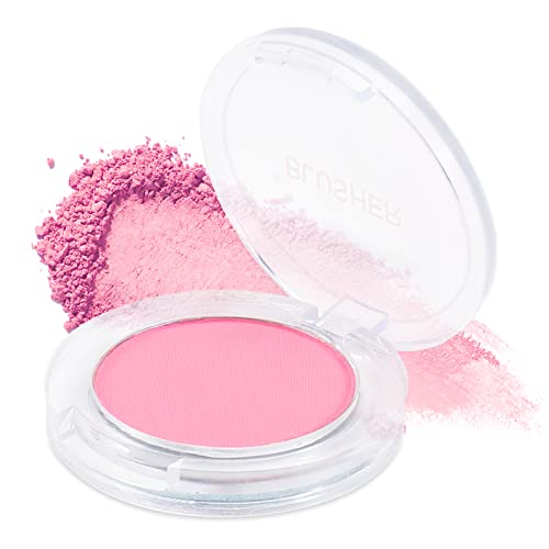 Boobeen Single Color Blush Face Blush Palette Matte Baked Makeup Blush Powder High Pigment Pressed Blush, Long-lasting Colorful, Blends Easily, Lightweight (#02)