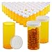 Wellbrite 50-Pack Empty Medicine Bottles with Caps, 13 Dram Pill Bottles, Plastic Vials, Containers for Prescription Medication, Vitamins, Supplements, Orange (2.7 in) Bulk Pack