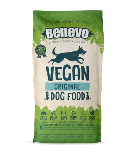 Benevo Vegan Dog Food (10kg) Complete Plant-Based Dry Food | Hypoallergenic Wheat-Free Non-GM | With Taurine L-Carnitine & Essential Fatty Acids | PETA & Vegan Society Approved