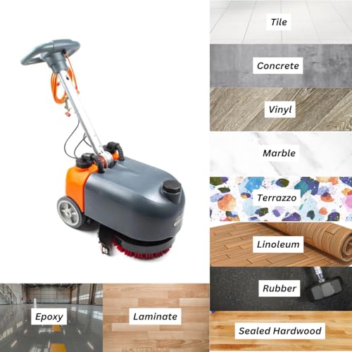 image for SUNMAX RT15AC 14“ Walk Behind Floor Scrubber Dryer Machine for Indus