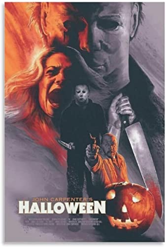 Cuadros en Lienzo Películas de terror de Halloween Decoración de pared Pinturas para el hogar Habitación 50x75cm sin cuadro