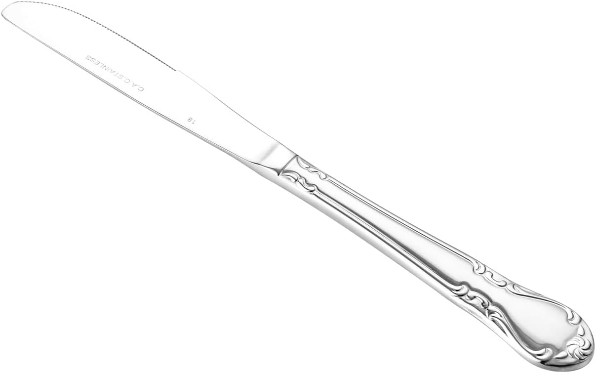 CAC China 8023-08 Glamour Dinner Knife, 18/8 Extra Heavy Weight, 9 3/8" - 1 doz