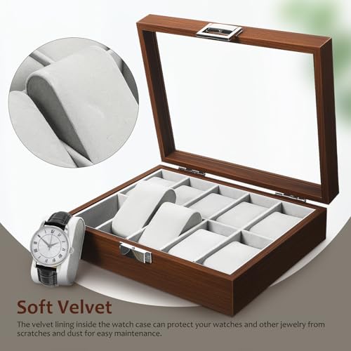 Boîte de rangement pour montres anti-rayure avec plateau à compartiment