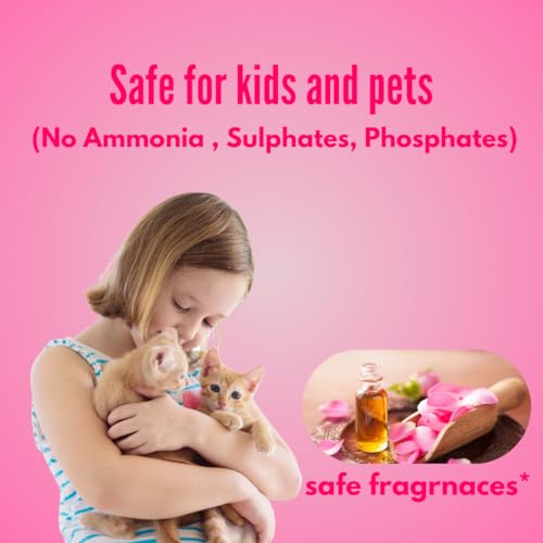 Image of Natural Disinfectant Floor Cleaner | Non-Toxic | 1.8L | Rose Fragrance | Eco-Friendly, Skin Safe, Baby & Pet Friendly | Cleans Tile & Marble