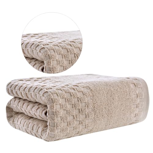 Toalla de baño Anneome de algodón absorbente caqui para bebés y niños 4