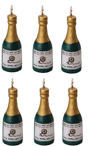 Oasis Supply Wax Champagne Candle Holders with Birthday Candles