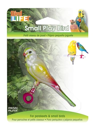 Image of Penn-Plax (BA509) Acrylic Bird Figure, Small size on spring | Easily attaches to cage | Give your bird a new friend