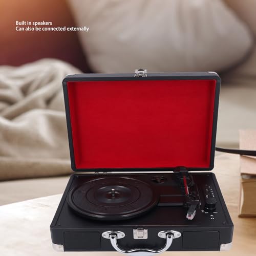 Platine Vinyle, Tourne-Disque BT Vintage avec Haut-parleurs, Platine Vinyle 3 Vitesses, Tourne-Disque USB avec Poignée pour Le Divertissement et la Décoration de la Maison - Les Beatles, Paul McCartney, John Lennon, RIngo Starr, George Harrison Platine Vinyle, Tourne-Disque BT Vintage avec Haut-parleurs, Platine Vinyle 3 Vitesses, Tourne-Disque USB avec Poignée pour Le Divertissement et la Décoration de la Maison – Image 5