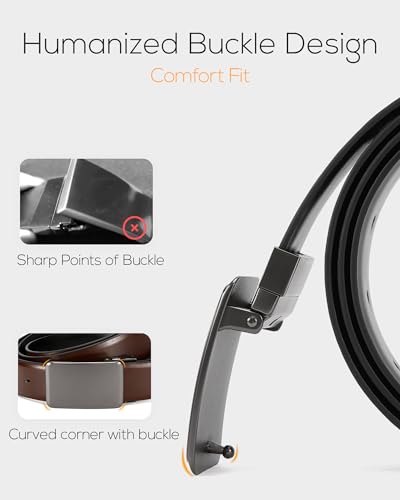 Chaoren Mens Belts Leather - 1.25 Inch Reversible Belts For Men thumb #4