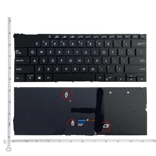 Keyboard Replacement Compatible With U4300F 14 UX433 UX433F UX433FA UX433FN UX433FL UX434 UX434F UX434FA UX434FL UX434FLC Laptop Models(BLACK BACK. STYLE 1)