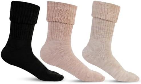 Bonjour Womens Thumb Socks (Pack of 3) (BROGWL-17A-PO3)(Colors & Print May Vary)