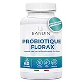 Bandini® FLORAX | Ferments Lactiques Probiotiques Flore Intestinale | 60 Gélules Gastro Résistantes | 14 souches bactériennes: Lactobacillus Gasseri, BifidoBacterium
