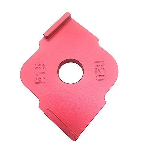 TopHomer R15-R20 Aluminum Alloy Corner Radius Quick-Jig Router Bit Templates Rust Proof Woodworking Corner Radius Jig Routing Positioning Tool