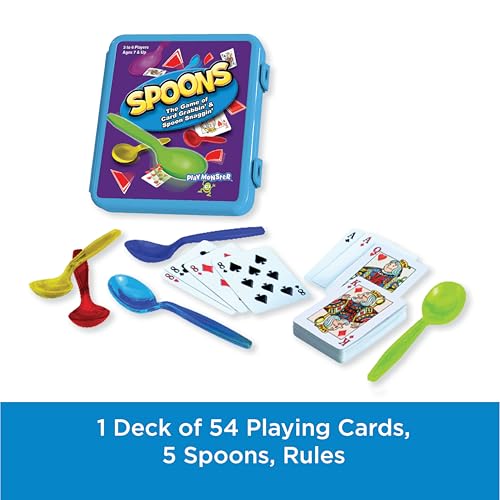image for PlayMonster Spoons in a Case, Card Games for Kids - Spoons Game, Deck 