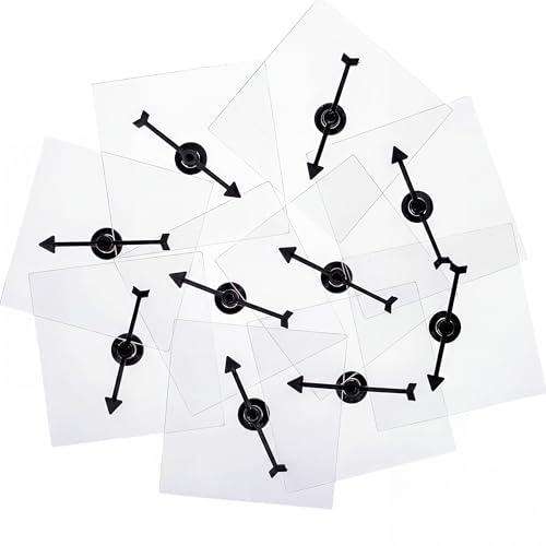Image of Gejoy 50 Pack Transparent Spinners Bulk for Classroom Clear Spinners Dry Erase Math Game with Rotating Arrow (Black)