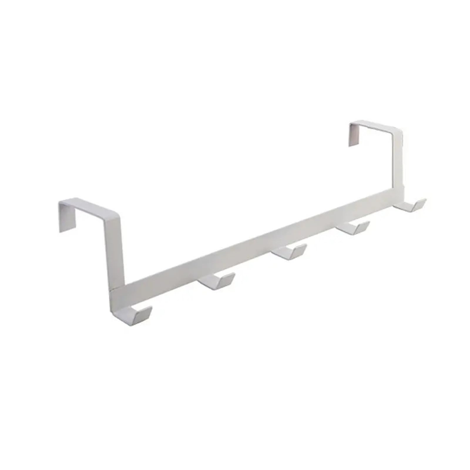 Zguouzantye 1Pcs-White 5-Hook Over-Door Hanger Rack Multipurpose Organizer