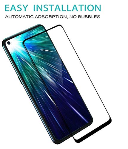 Image of Screen Protector for Realme Narzo 30 Pro (Black) Tempered Glass Edge-to-Edge 6D Screen Guard With Installation Kit