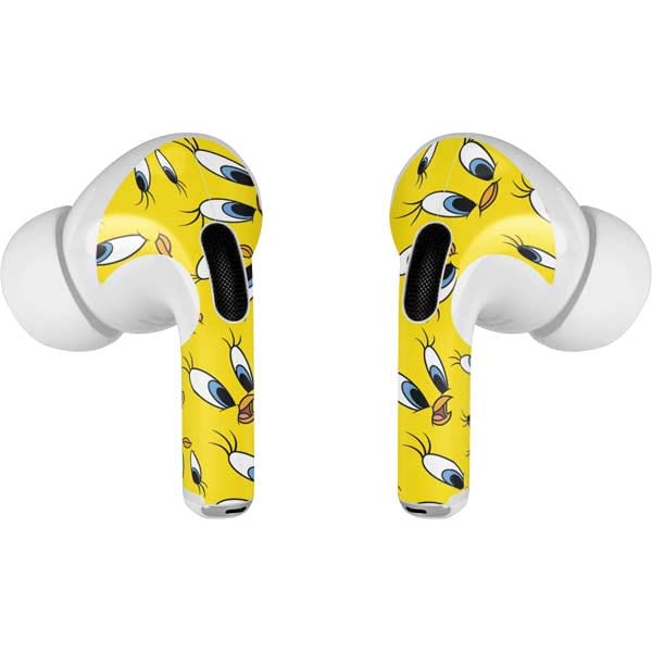 Skinit Decal Audio Skin Compatible with AirPods Pro 2nd Gen - Officially Licensed Looney Tunes Tweety Bird Super Sized Pattern Design