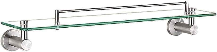 ZXDTVFGN シャワーガラス棚 バスルーム ステンレススチール 壁取り付け収納バスケット バスアクセサリー キッチン 50cm/