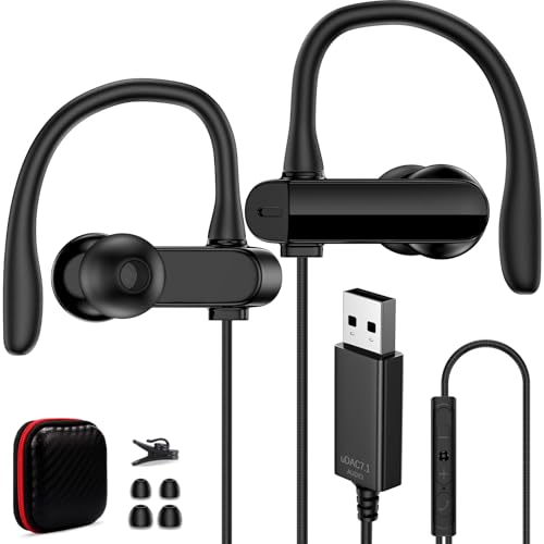 Casque USB avec microphone PC filaire 2,6m pour Dell et Mac
