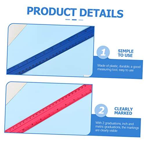 ULTECHNOVO 50 Pçs Régua Régua De Precisão Estudante Régua Reta Réguas Métricas Réguas Matemáticas Pa