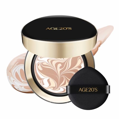Image of [Vegan] AGE20'S Signature Essence Pact | Pack of 1 | 19C PEACH | Korean Cushion Foundation | Cream Foundation, Dewy & Glow Finish, Natural Coverage, SPF 50+
