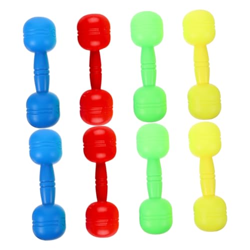POPETPOP Juego De 4 Pares mancuernas para pesas para Pesas infantiles Pesas de plástico para gimnasio para pequeños juguetes con mancuernas de polivinilo